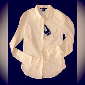 Armani Exchange White cotton Blouse. 
New with tags.